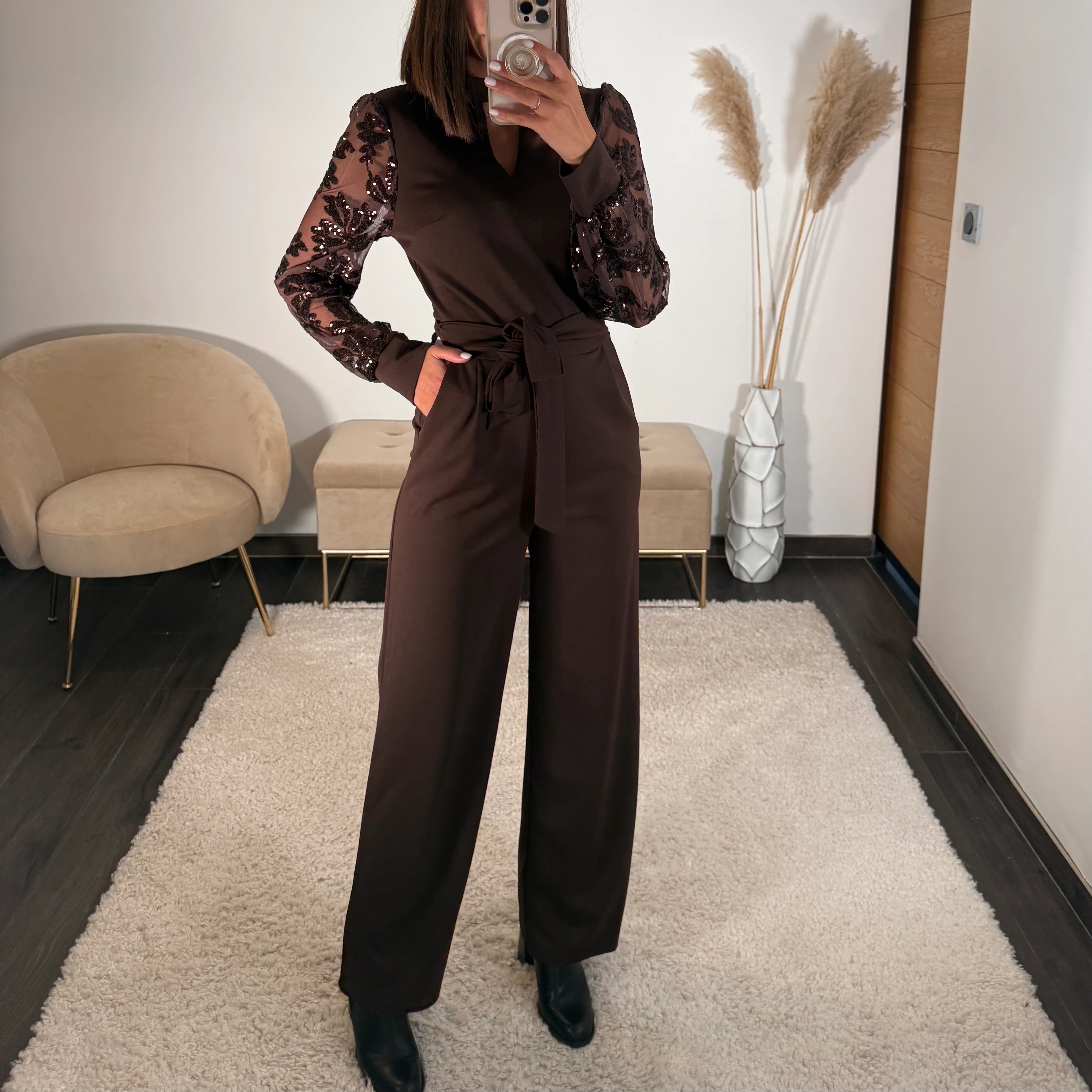 COMBINAISON CHOCO SEQUINS LAURE