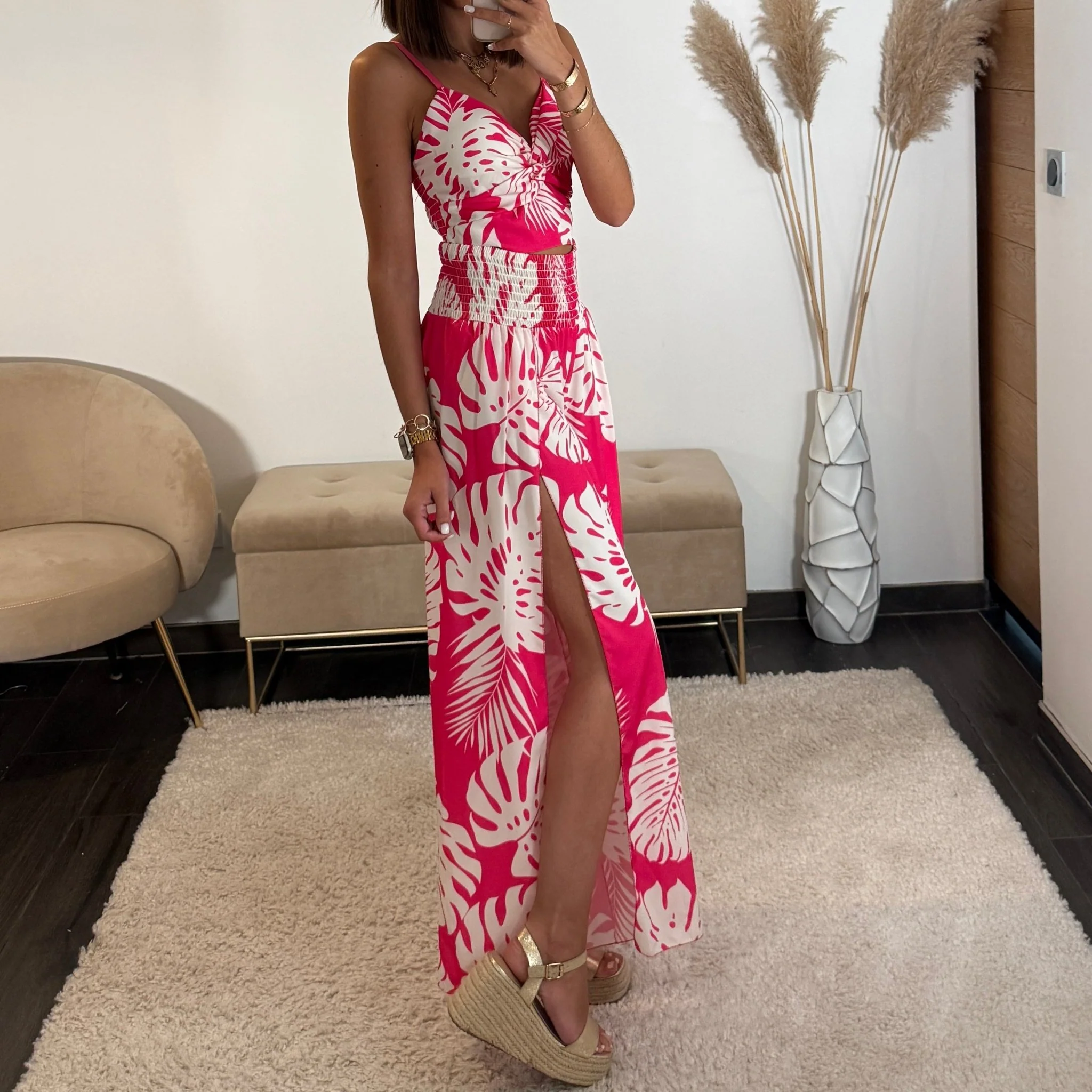 ENSEMBLE FUCHSIA FEUILLE - Image 6
