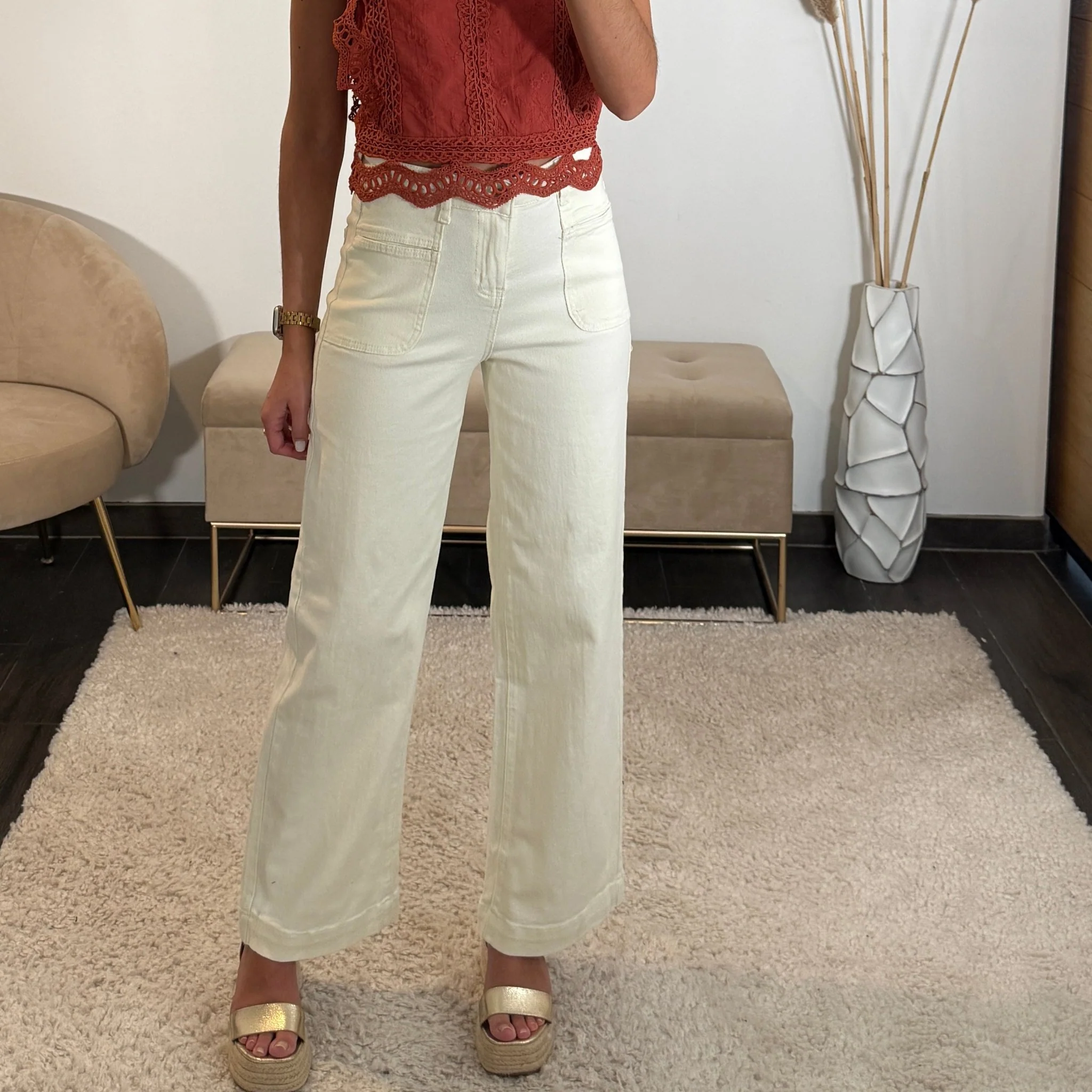 PANTALON CREME LAUREN
