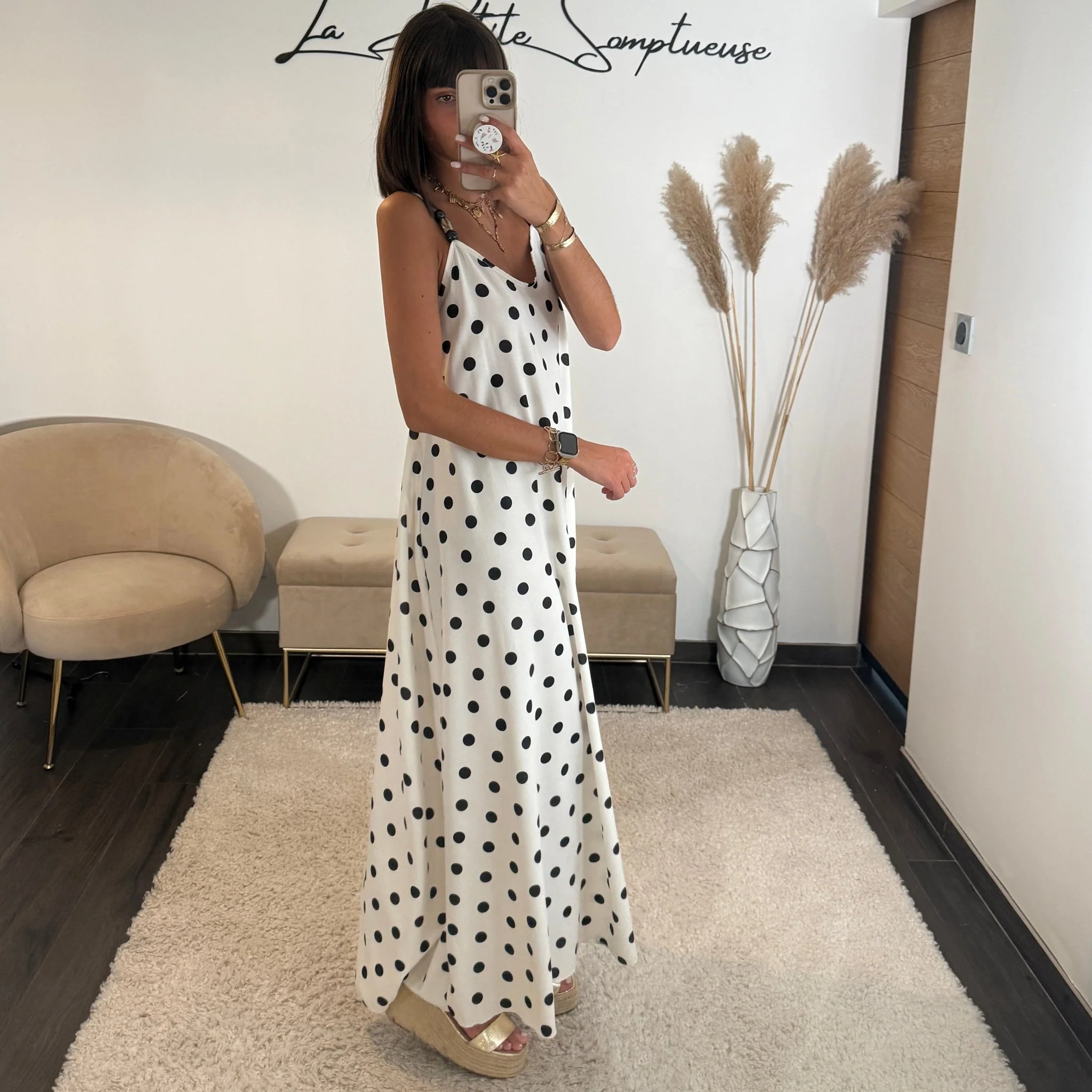 ROBE A POIS BLANCHE PENNY - Image 2