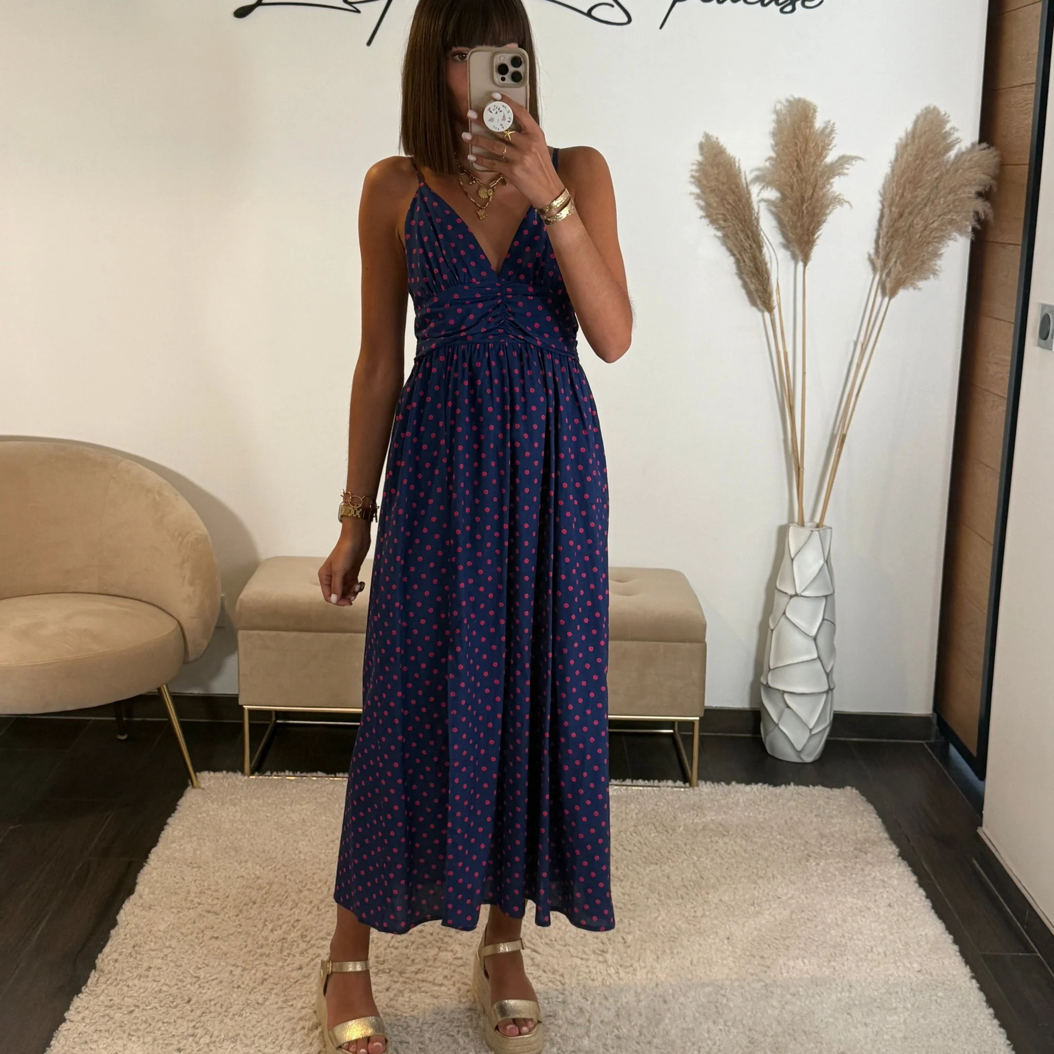 ROBE A POIS MARINE PRETTY