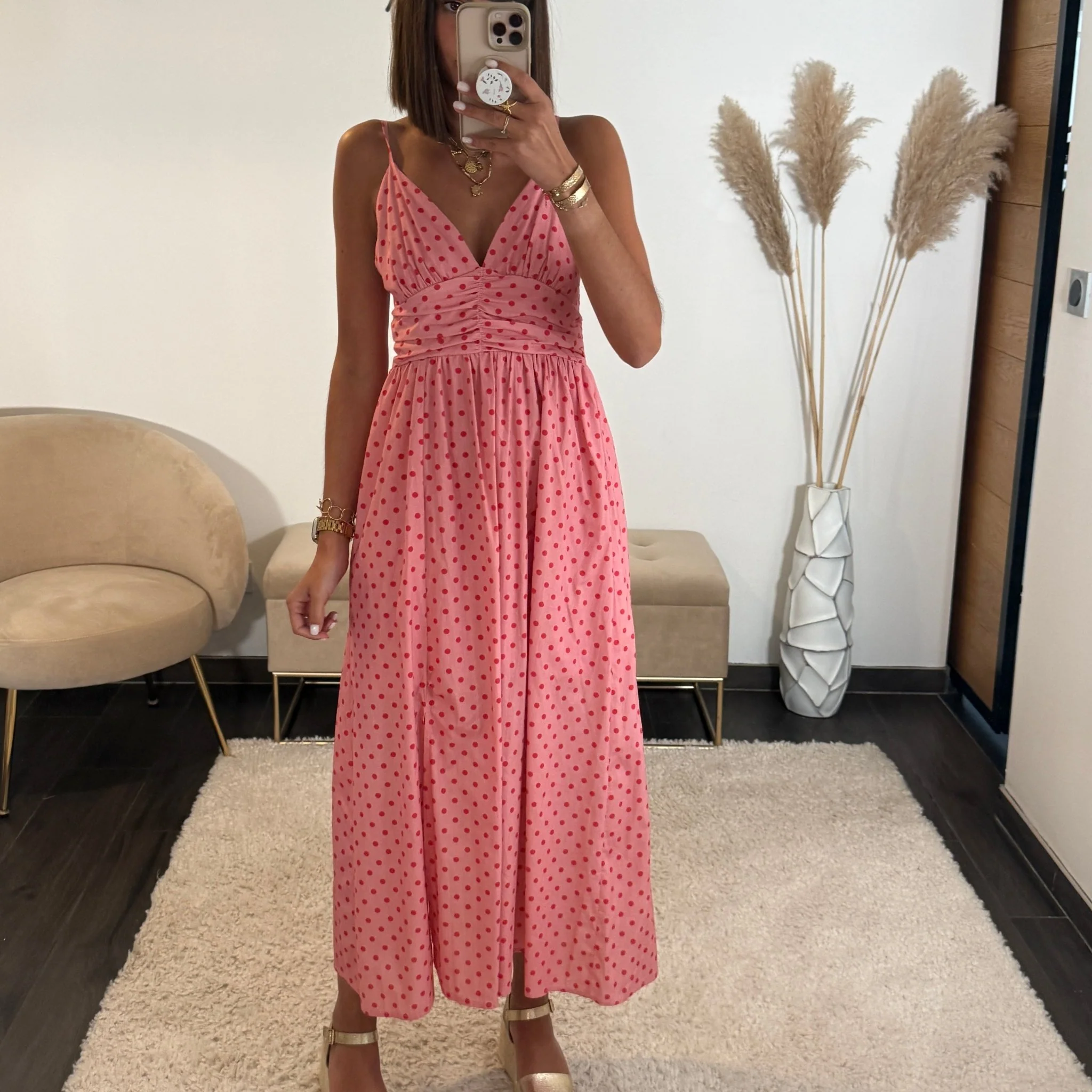 ROBE A POIS ROSE PRETTY