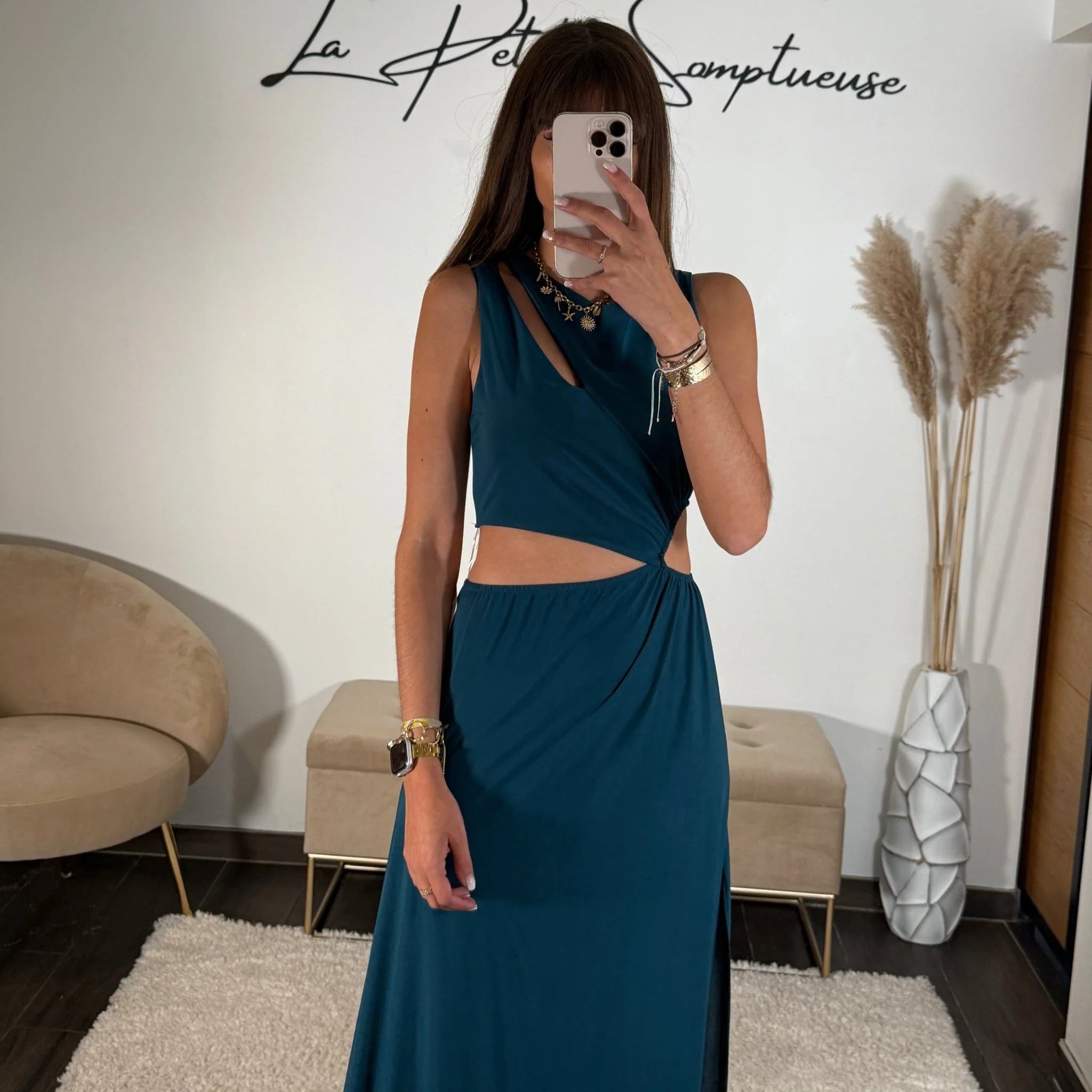ROBE ASYMETRIQUE BLEUE LOUISE - Image 3