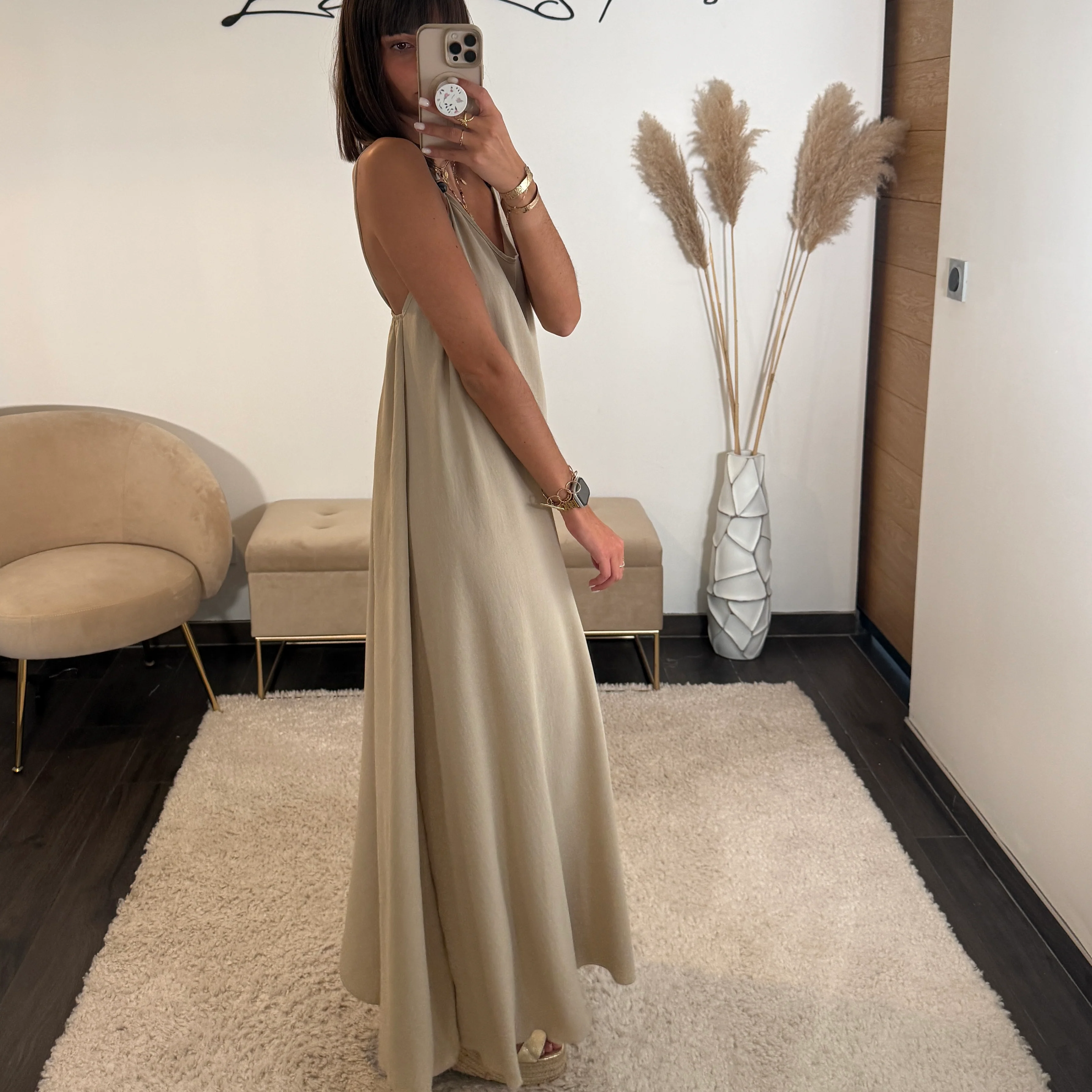 ROBE BEIGE PERLES - Image 2