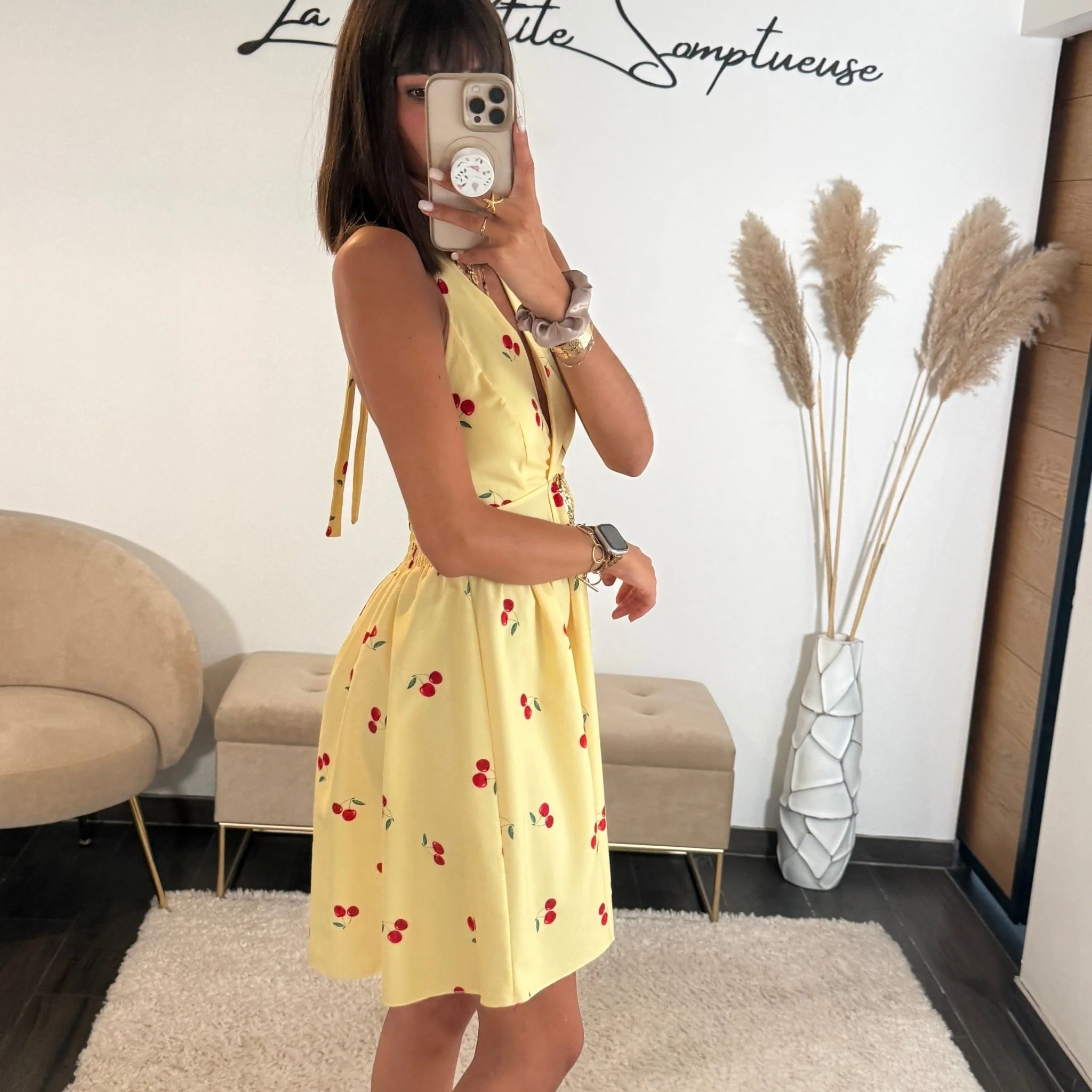 ROBE CERISES JAUNE ALINE - Image 2