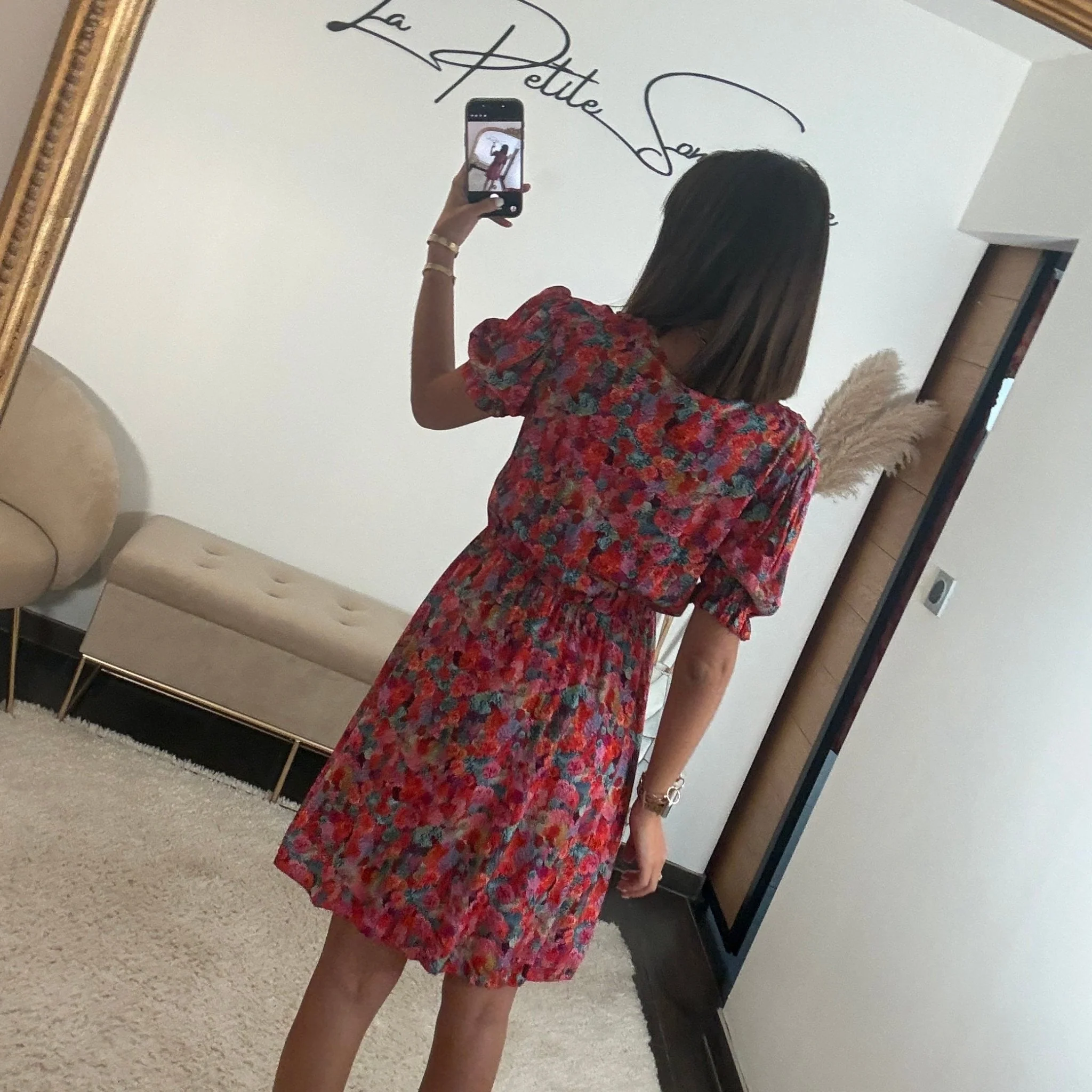 ROBE COURTE COLORE ROUGE ZELLY - Image 3