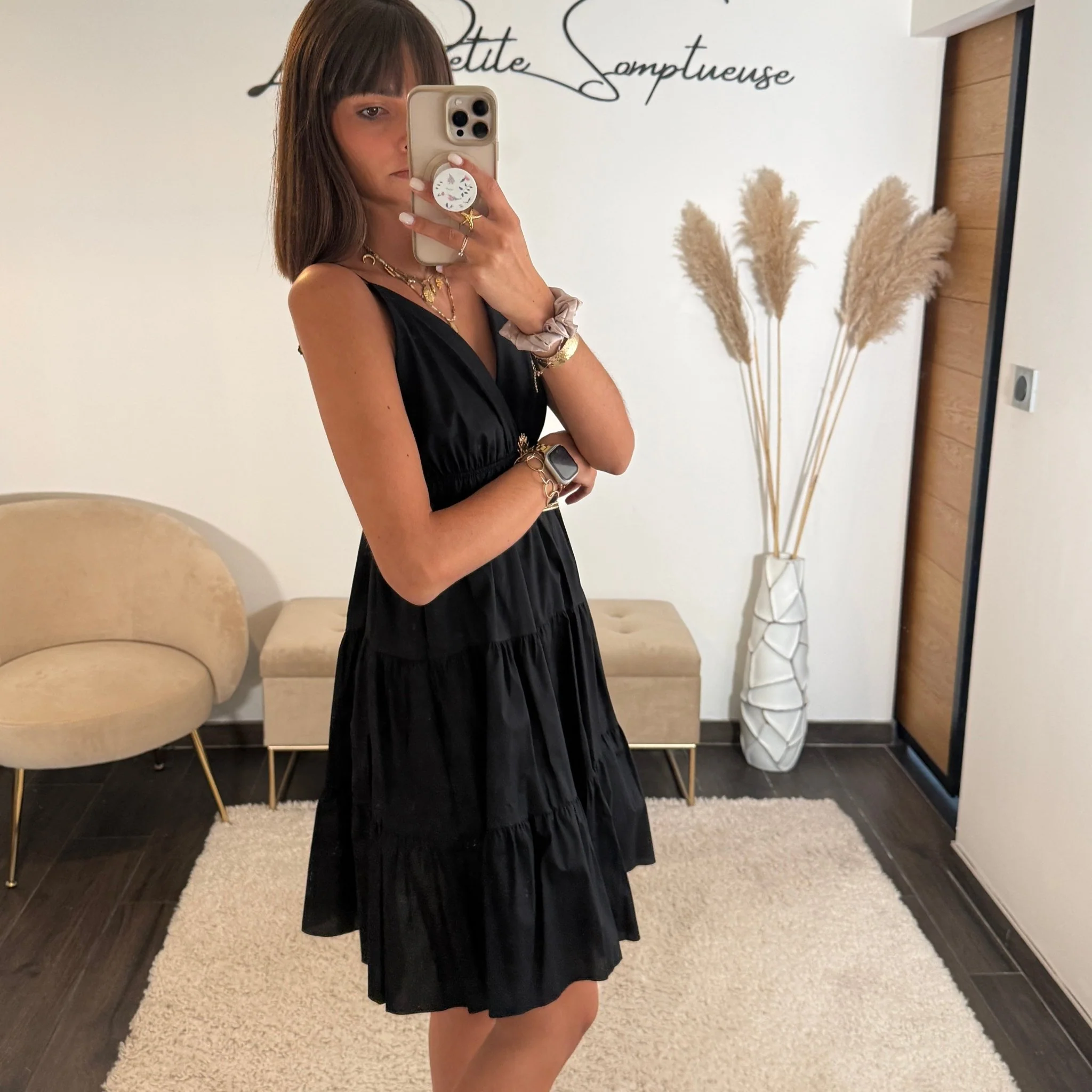 ROBE COURTE NOIR SOLEIL - Image 2