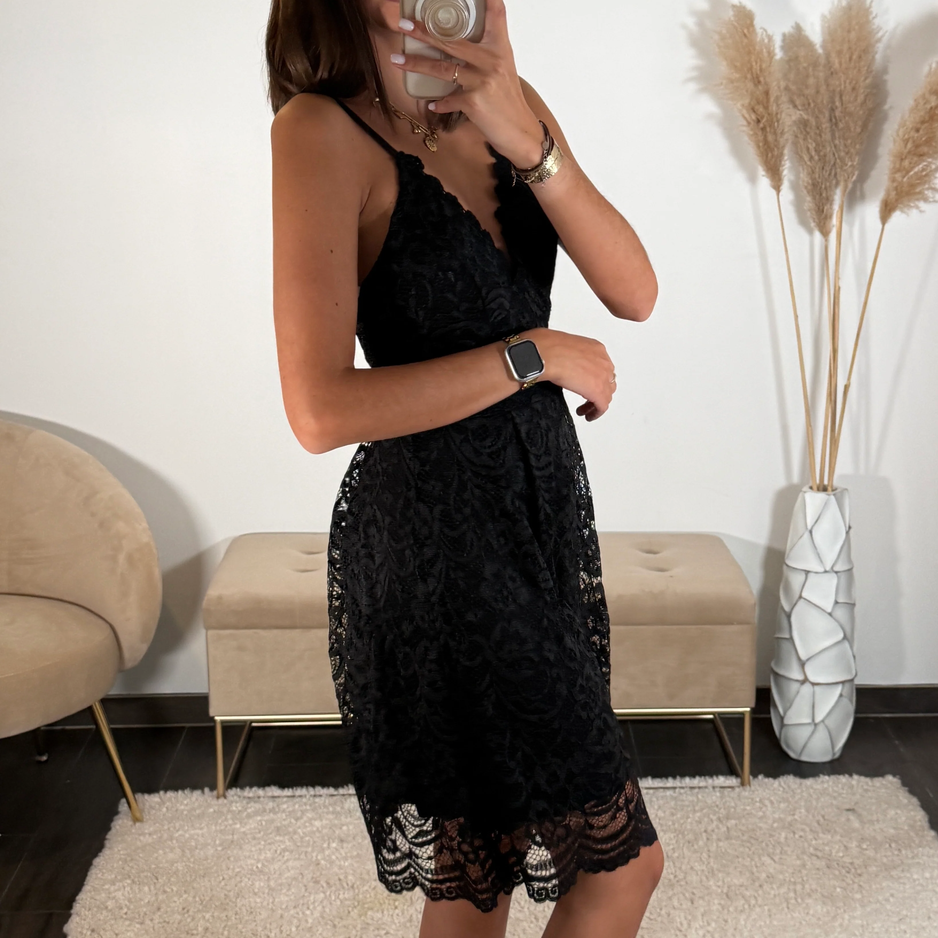 ROBE DENTELLE NOIRE EMILIE - Image 2