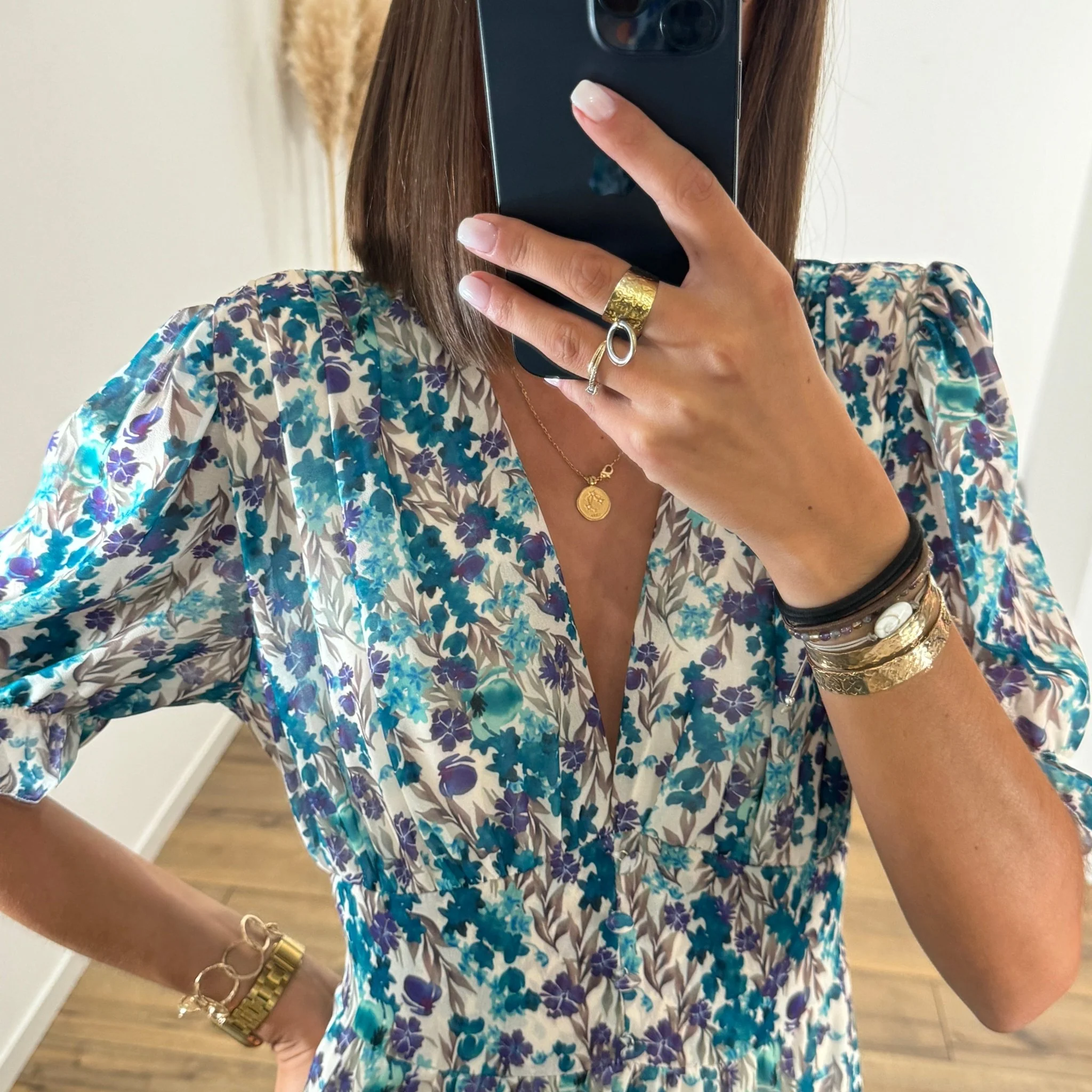 ROBE FLEURIE BLEU NINON - Image 7