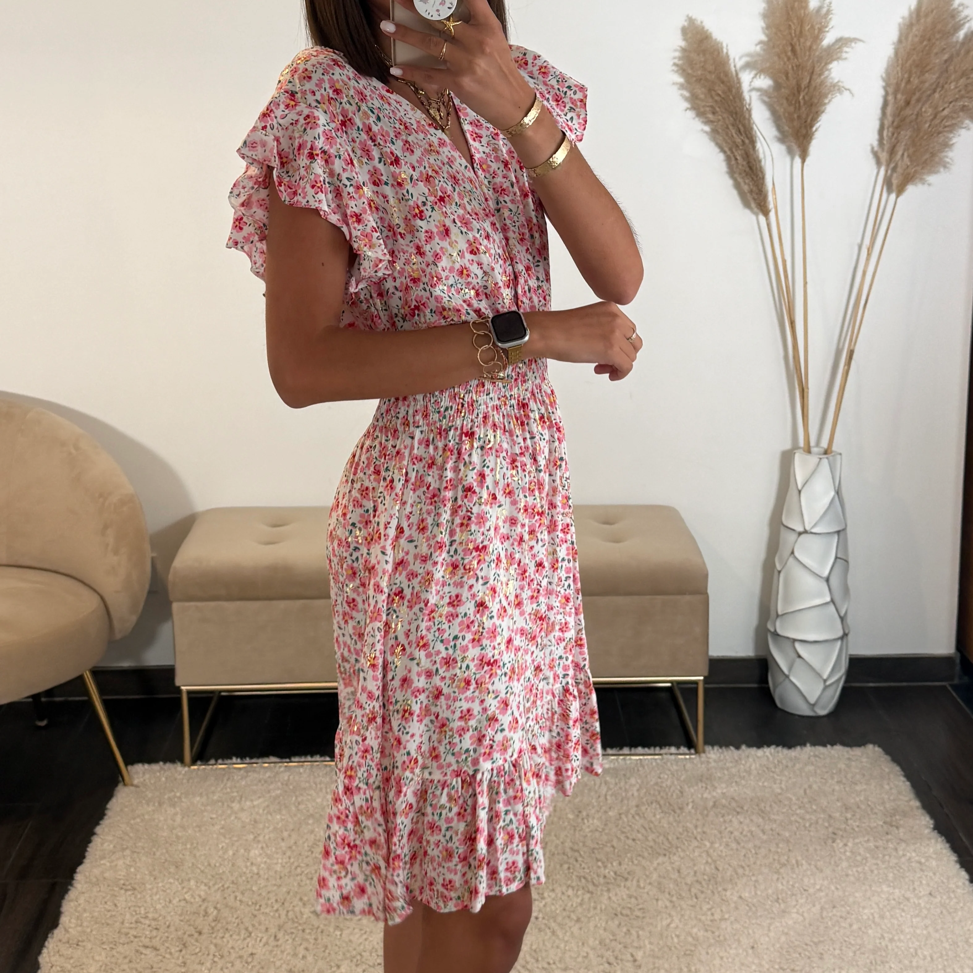 ROBE FLEURIE ROSE MAYA - Image 3
