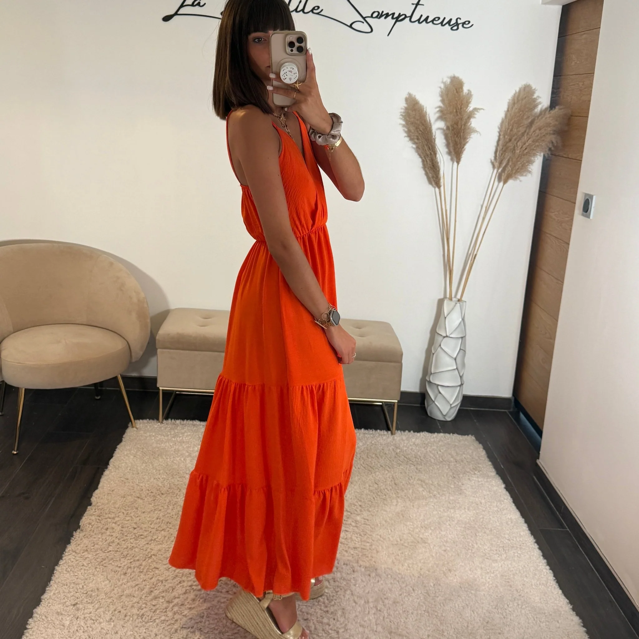 ROBE ORANGE AGATHA - Image 2