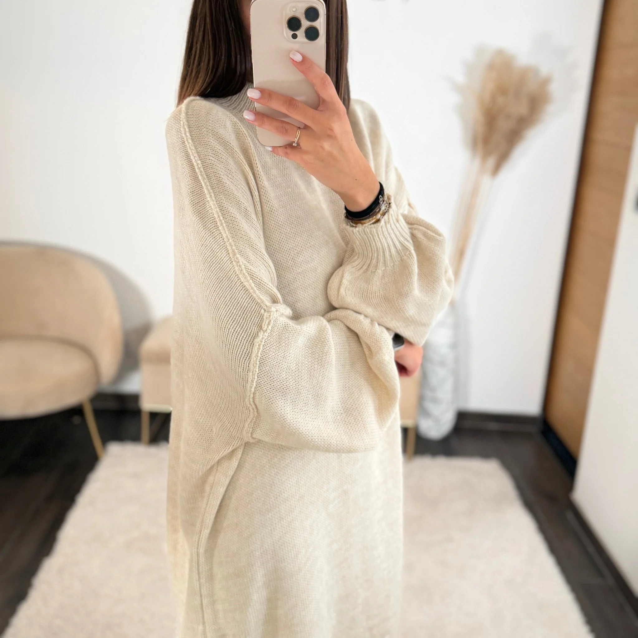 ROBE PULL BEIGE SOLENA - Image 5