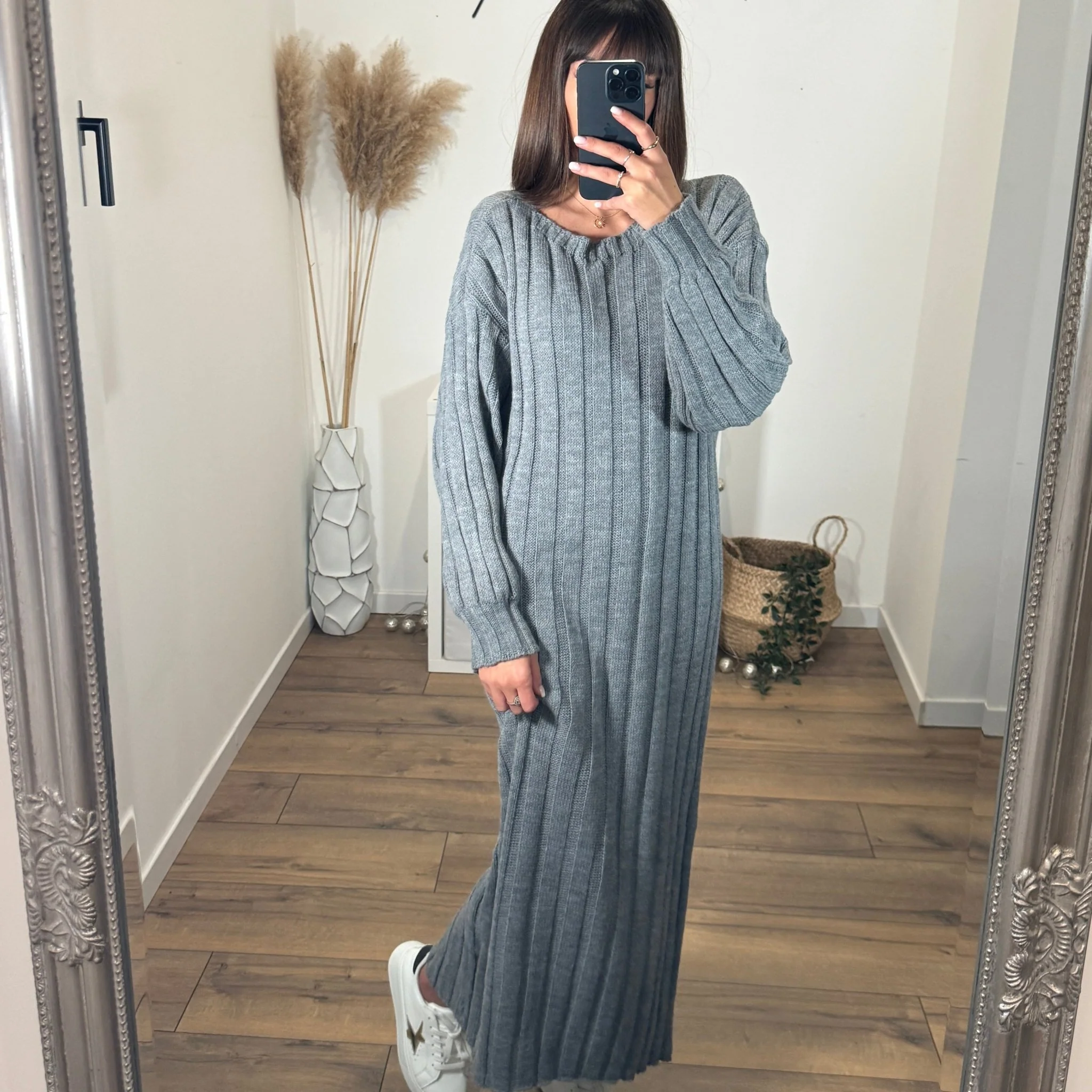 ROBE PULL GRIS AGATHE - Image 3