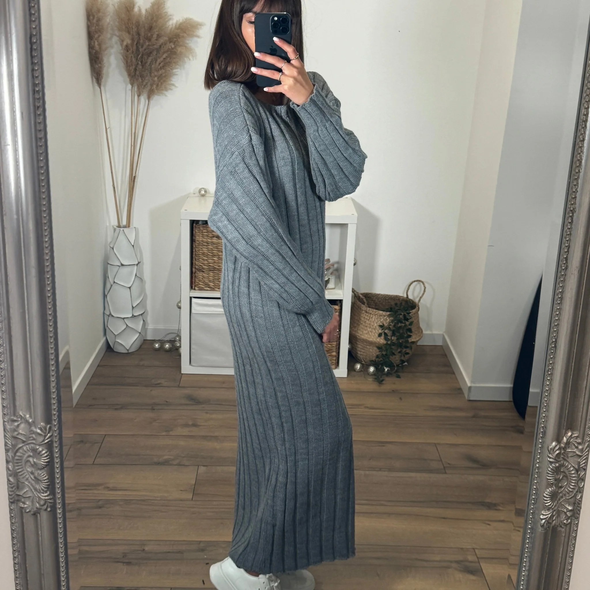 ROBE PULL GRIS AGATHE - Image 4