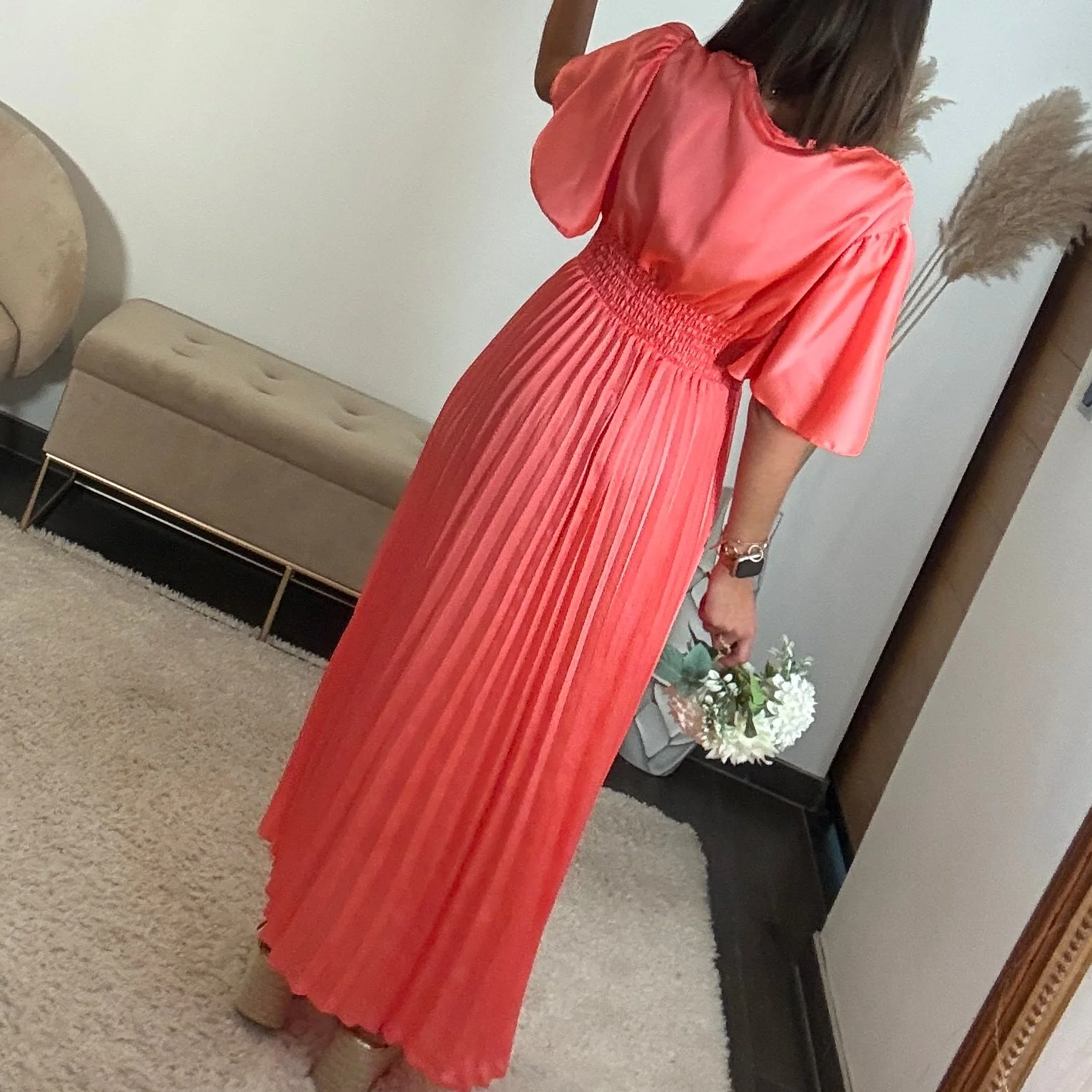 ROBE SATIN CORAIL ALBA - Image 4