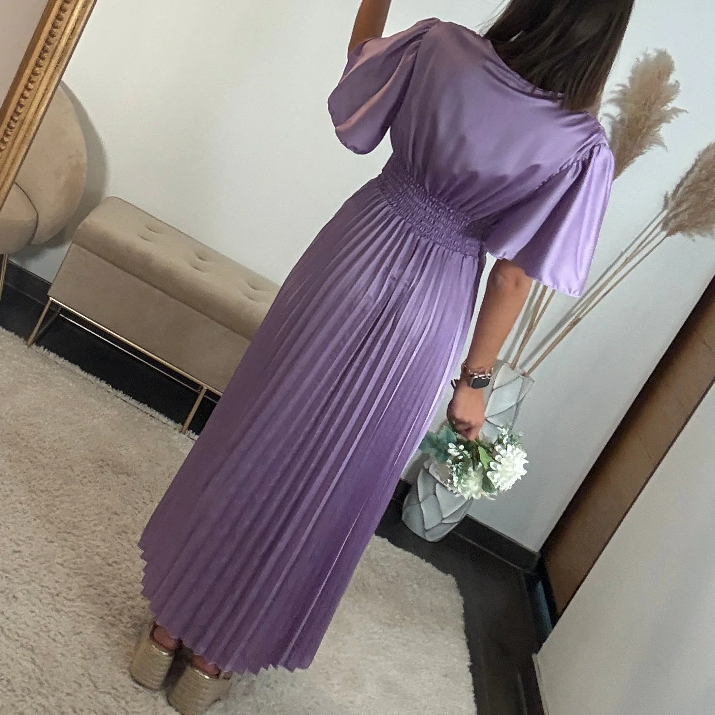 ROBE SATIN LILAS ALBA - Image 4