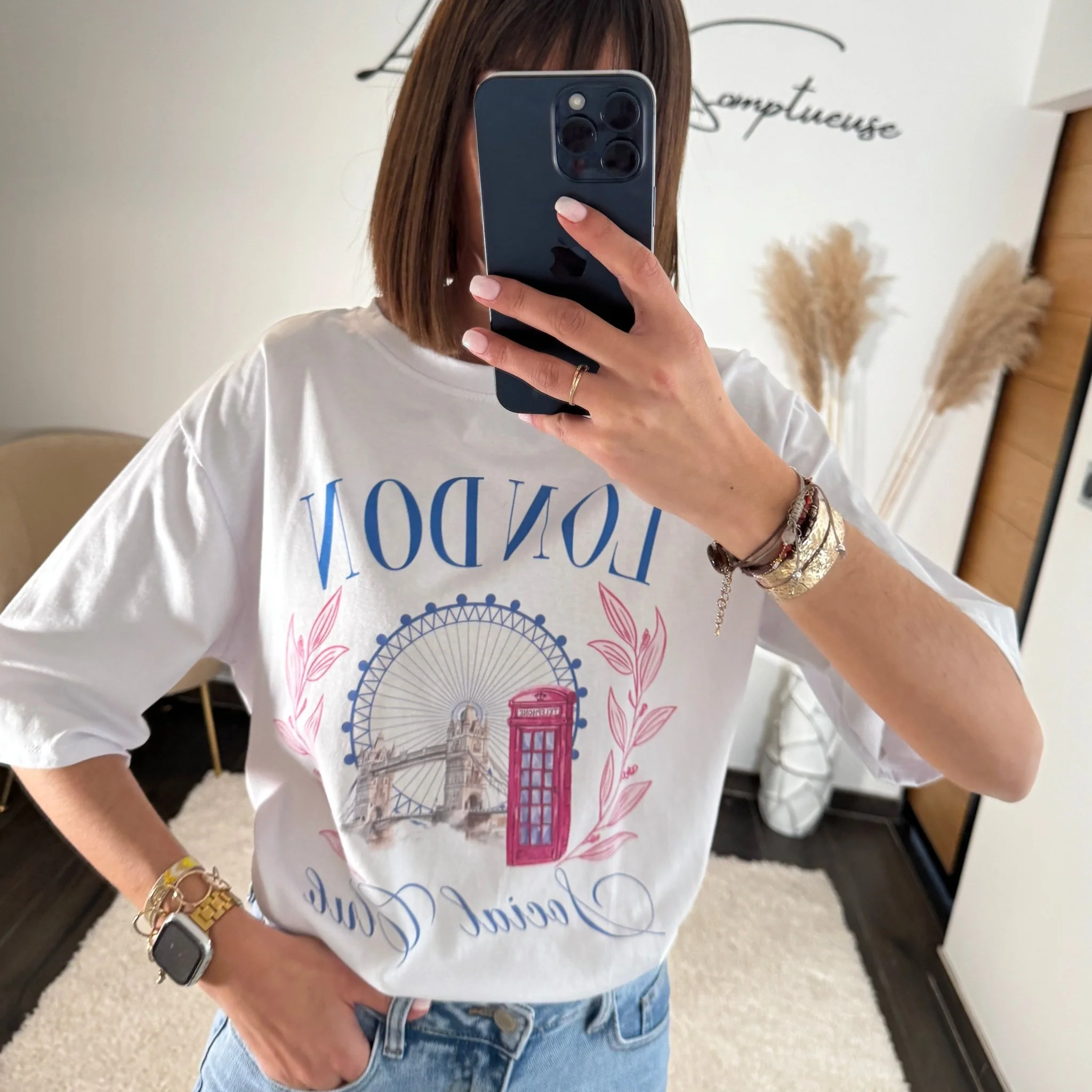 T-SHIRT BLANC LONDON