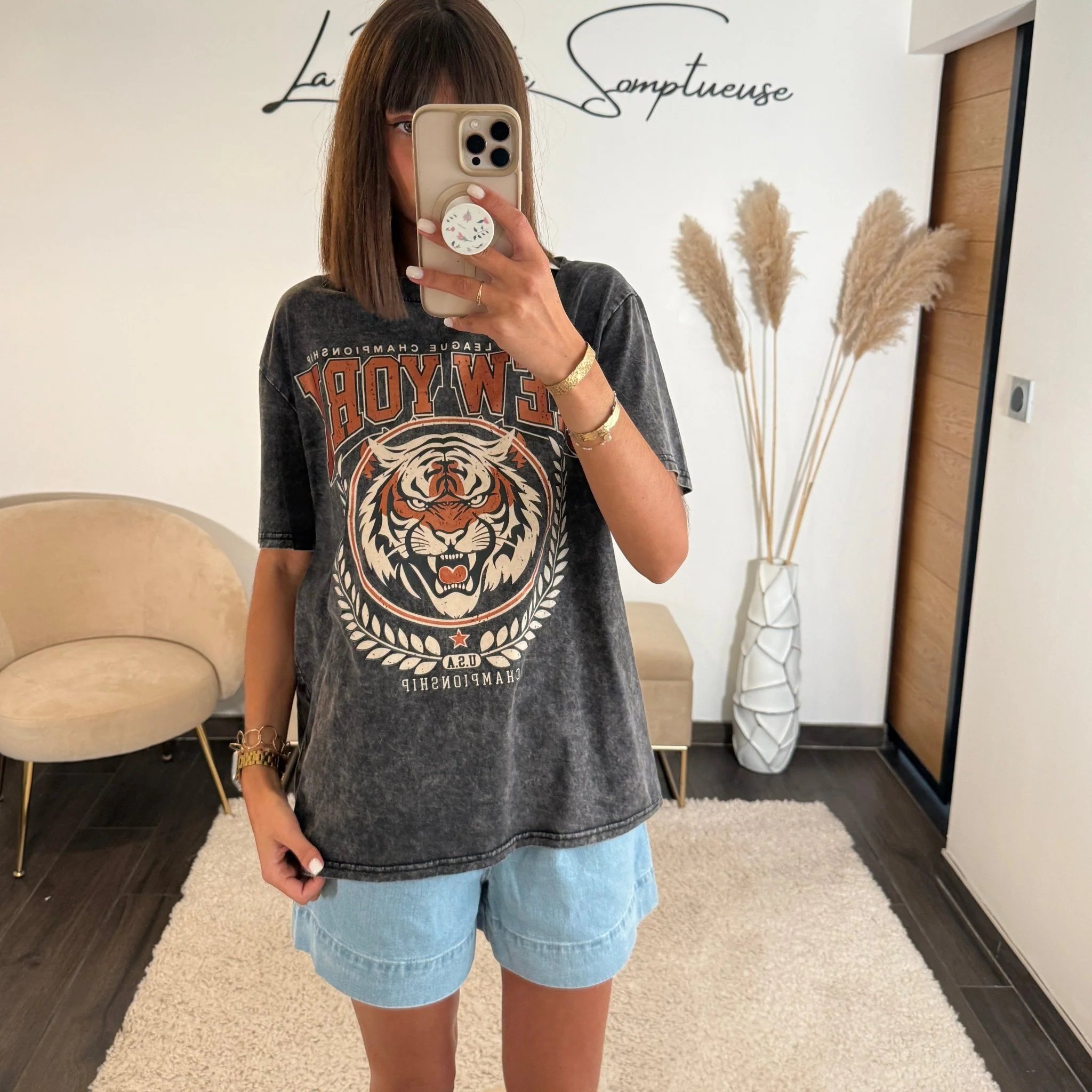 T-SHIRT GRIS TIGER - Image 2