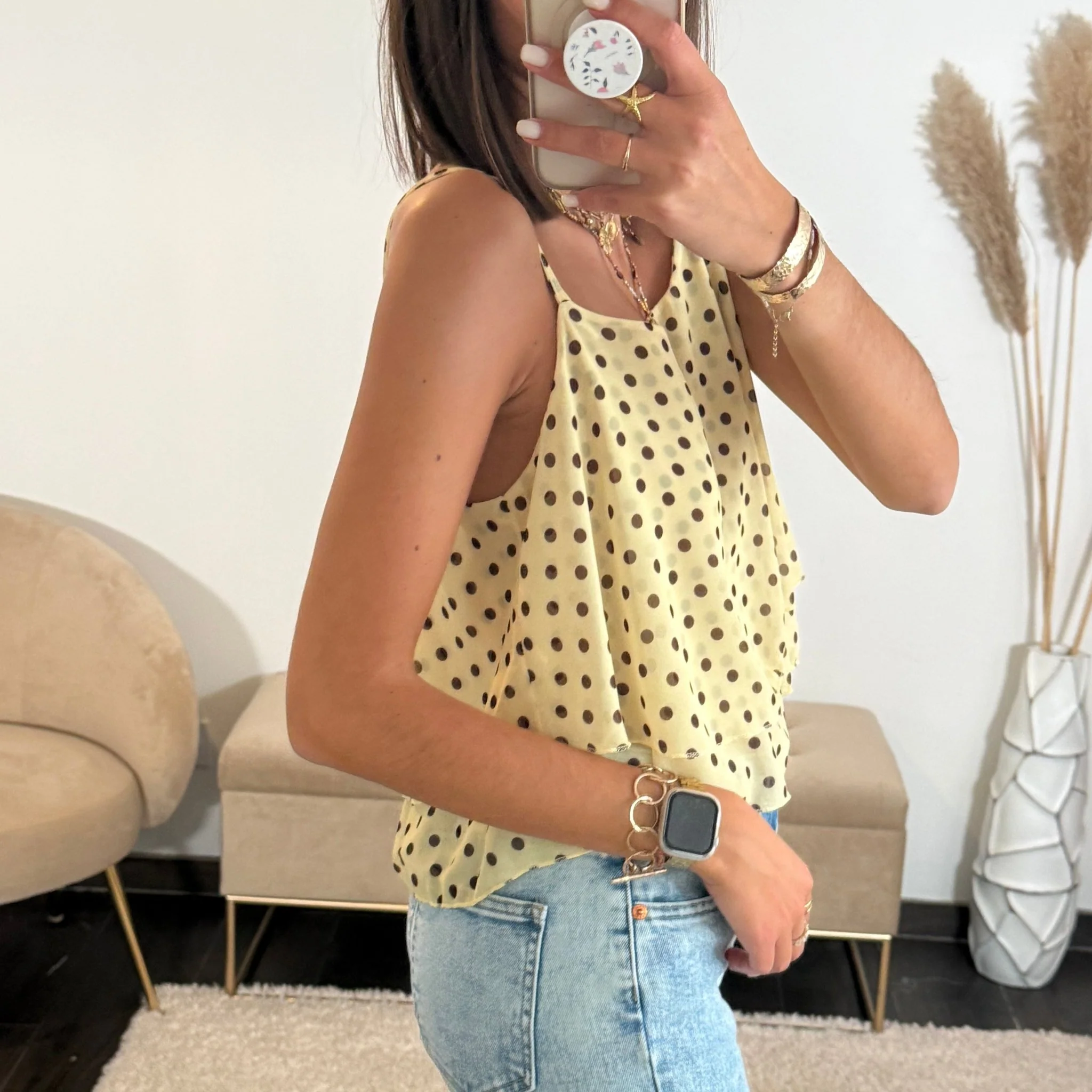 TOP JAUNE A POIS MAEL - Image 2
